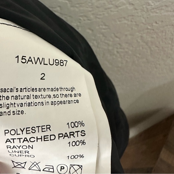 Sacai Black Pleated Skirt - Picture 5 of 10